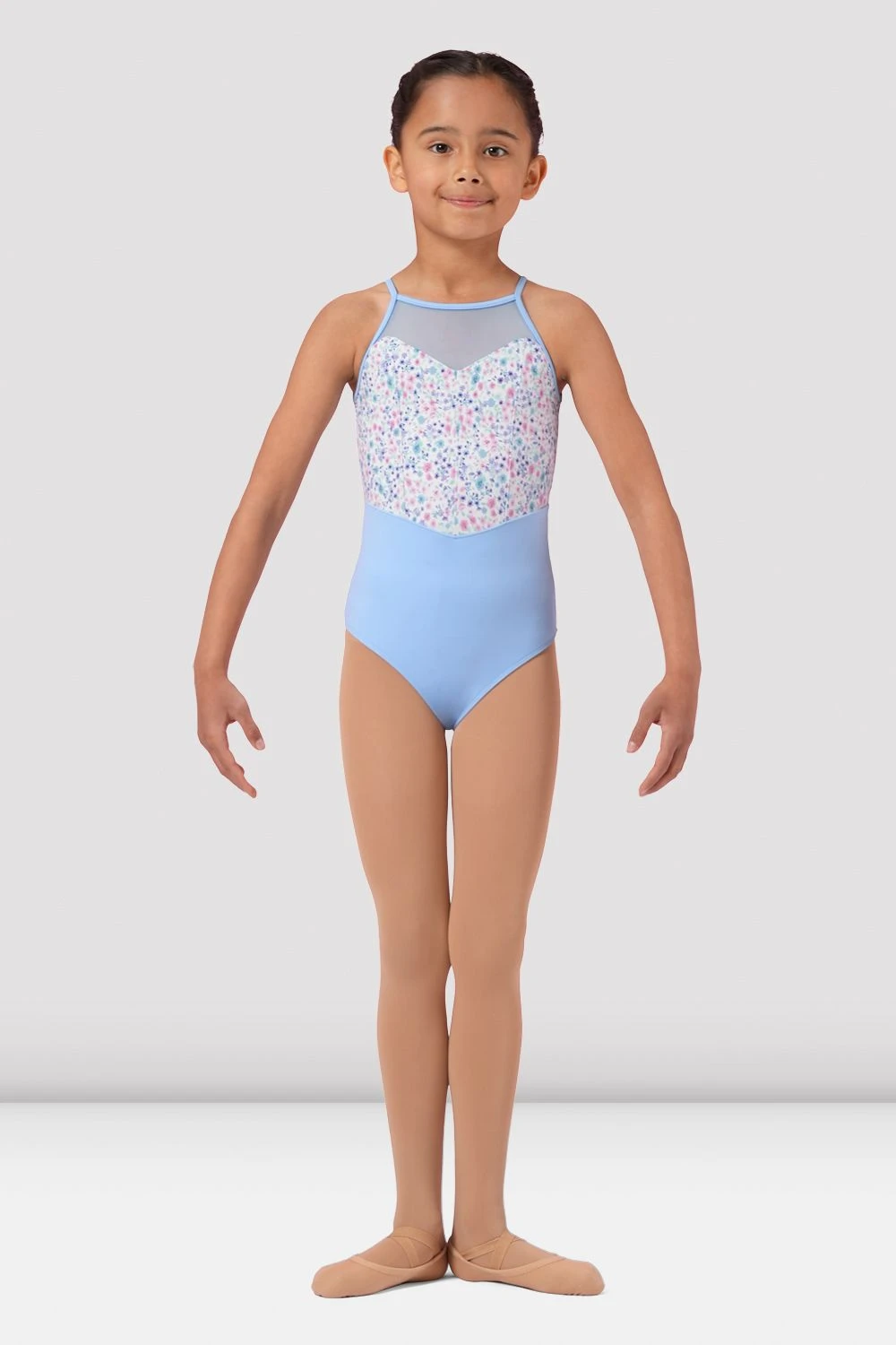 Girls Mirella Ditsy Floral Halterneck Leotard 3 Girls Mirella Ditsy Floral Halterneck Leotard