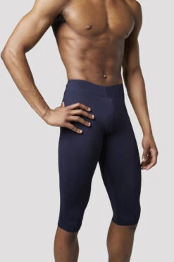 Mens/Boys Knee Length Rehearsal Tights -Bloch BLOCH MP003 NAV 0485