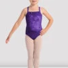 Girls Pippa Velvet Camisole Leotard -Bloch CL1037 AMT FRONT