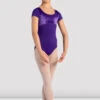 Girls Andie Velvet Cap Sleeve Leotard 1 Girls Andie Velvet Cap Sleeve Leotard -Bloch CL4142 AMT FRONT