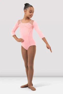 Girls Gemma 3/4 Sleeve Leotard