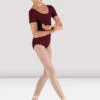 Girls Short Sleeve Round Neck Leotard