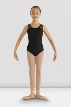 Girls Miame Heart Mesh Leotard 5 Girls Miame Heart Mesh Leotard -Bloch CL7905 BLK 01