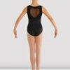 Girls Miame Heart Mesh Leotard -Bloch CL7905 BLK 02