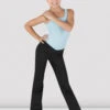 Girls Raquel V Waist Jazz Pant 2 Girls Raquel V Waist Jazz Pant -Bloch CP1608 Front BLK