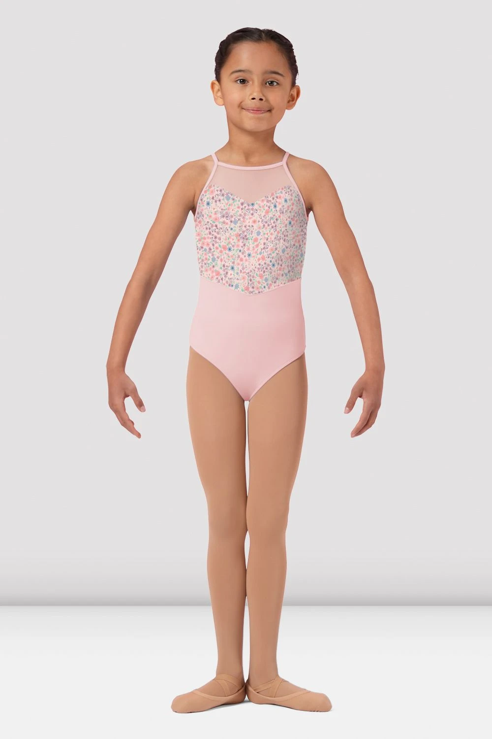 Girls Mirella Ditsy Floral Halterneck Leotard 3 Girls Mirella Ditsy Floral Halterneck Leotard