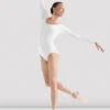 Ladies Lepsi Long Sleeve Leotard -Bloch L5609 WHT 01 f4faff59 df39 44c7 a60c 07b81f35f749