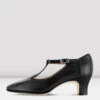 Ladies Chord T-Strap 2 Inch Heel Character Shoes 1 Ladies Chord T-Strap 2 Inch Heel Character Shoes -Bloch S0383 BLK OUT newbuckle