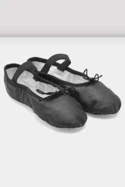 Childrens Dansoft Leather Ballet Shoes -Bloch SO205 G BLK 06