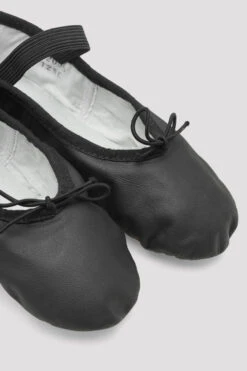 Childrens Dansoft Leather Ballet Shoes -Bloch SO205 G BLK 08