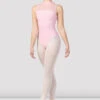 Ladies Fenella Ruched Bodice Mock Neck Leotard -Bloch SheerGather LB5216 Carnation 159