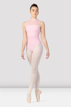 Ladies Fenella Ruched Bodice Mock Neck Leotard