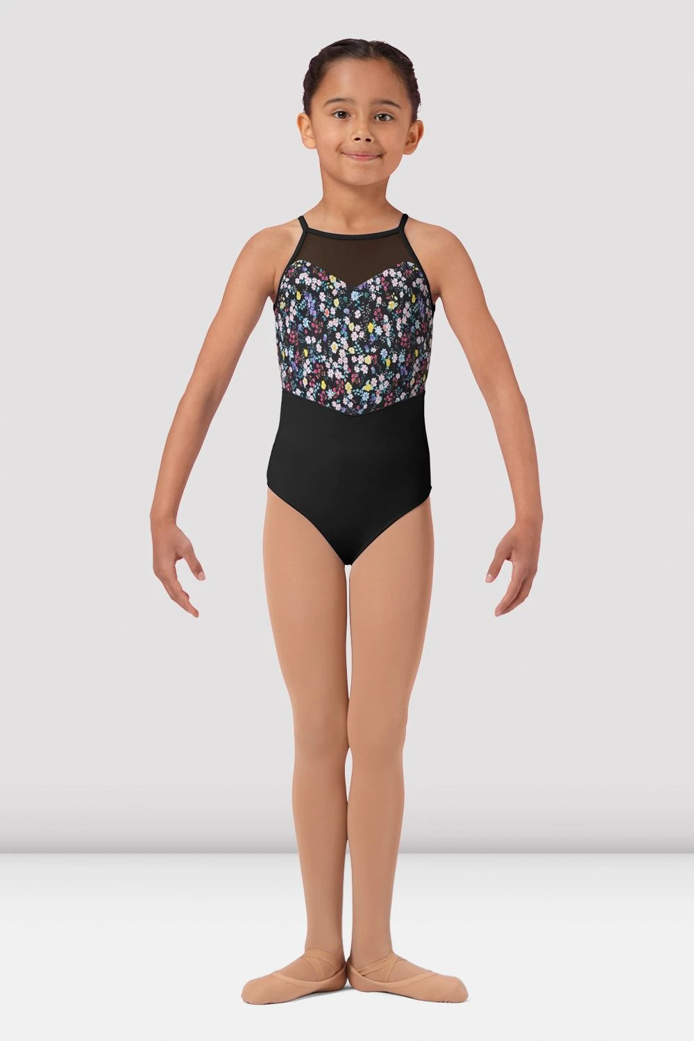 Girls Mirella Ditsy Floral Halterneck Leotard 3 Girls Mirella Ditsy Floral Halterneck Leotard