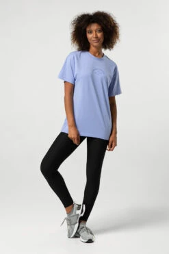 Ladies Tonal Bloch Print Oversized Tee