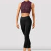 Ladies Rayna Mirage Print Zipper Crop Top 2 Ladies Rayna Mirage Print Zipper Crop Top -Bloch Z9345 MSK FRONT