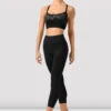 Ladies Polina Mirage Print Mesh Crop Top 2 Ladies Polina Mirage Print Mesh Crop Top -Bloch Z9347 BLK FRONT