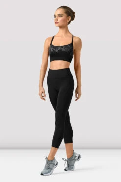 Ladies Polina Mirage Print Mesh Crop Top