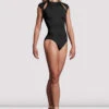 Ladies Mirella Black Label Cap Sleeve Open Back Leotard