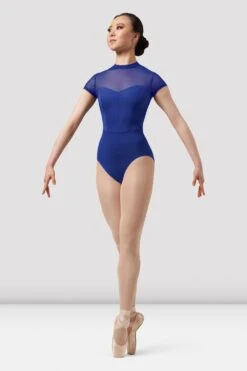 Ladies Mirella Chevron Cap Sleeve Leotard