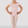 Girls Mirella Ditsy Floral Frill Sleeve Leotard -Bloch iwCl201g