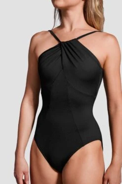 Ladies Mirella Black Label Twist High Neck Leotard -Bloch s7gmy1pZ