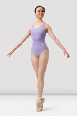 Ladies Mirella Chevron Open Back Leotard